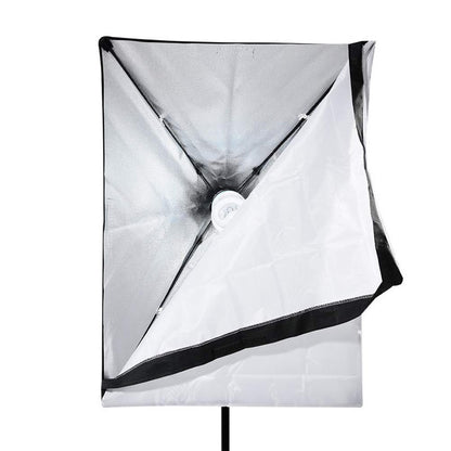 Adjustable light stand holding softbox at 2m height