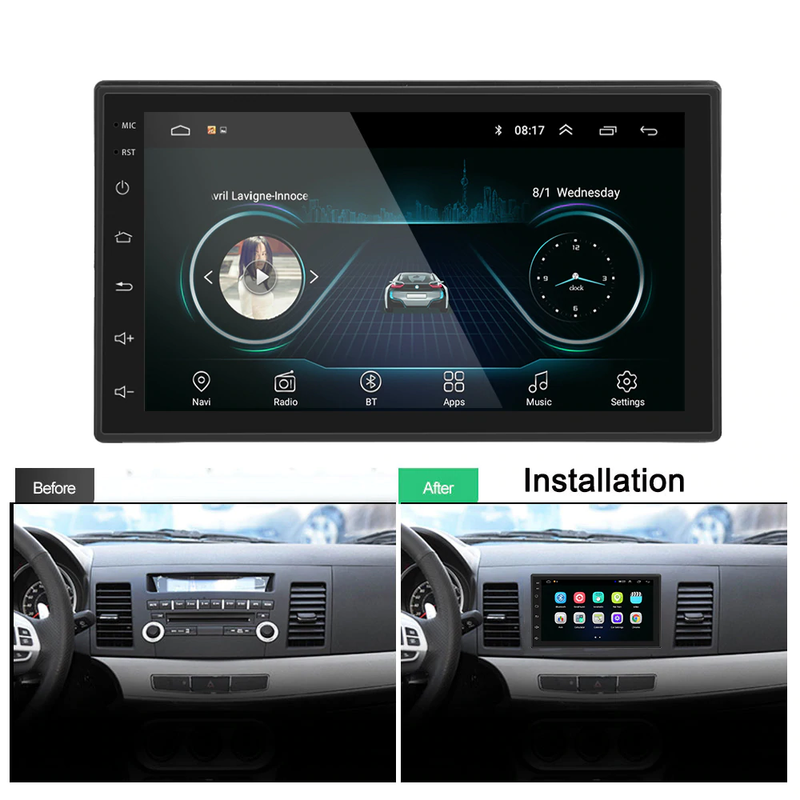 Car Stereo Bluetooth Player with GPS+ Reverse camera