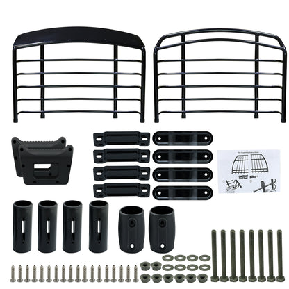 Roof rack basket steel mesh base for secure cargo hold