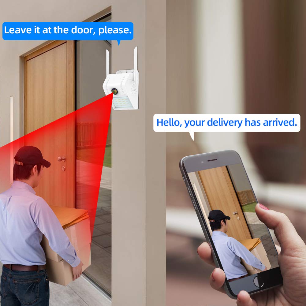 Outdoor Lights with Security Camera LED