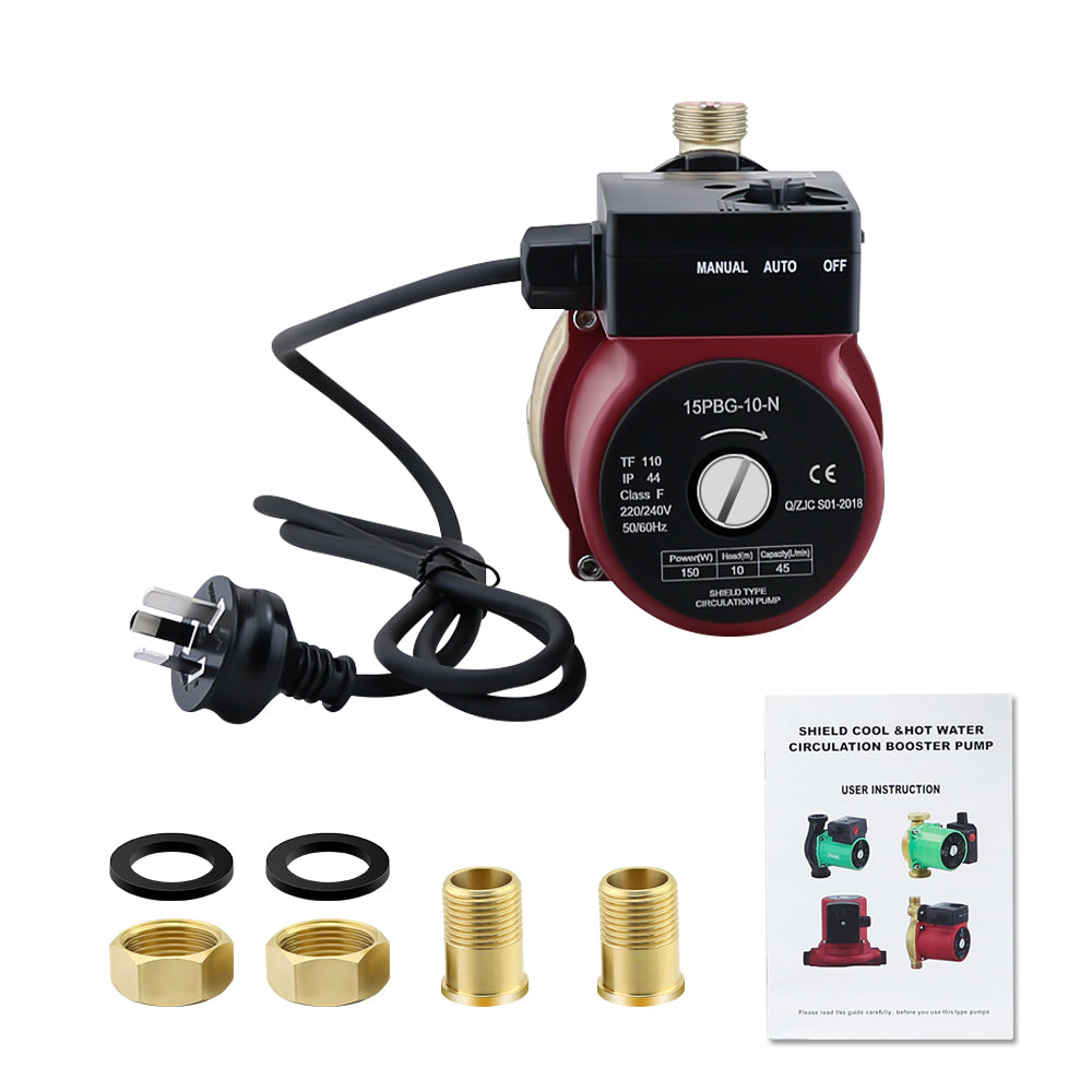 Low shower pressure booster pump with stainless steel motor shaft