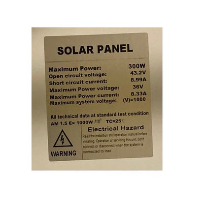 300W solar panel installed on caravan roof in New Zealand