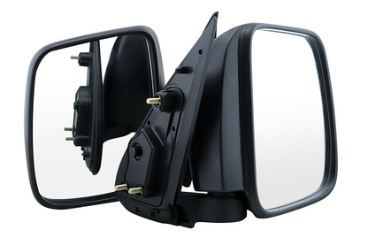 Close-up of Toyota Hiace mirror glass for clear rear vision