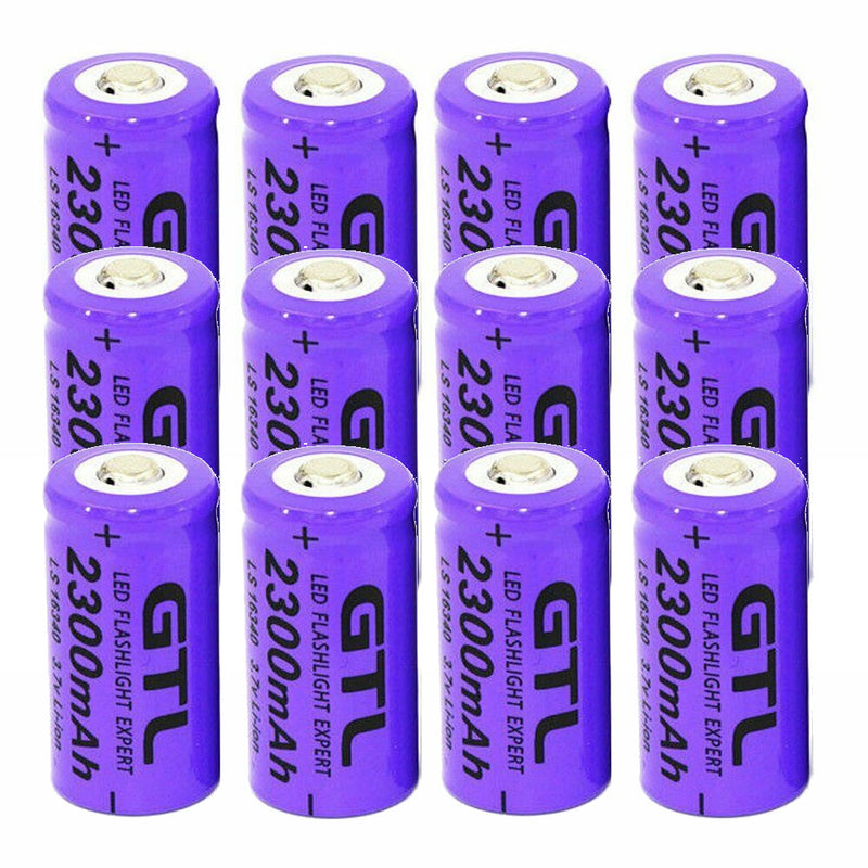 12 X 16340 CR123A Rechargeable Batteries for Arlo Cameras