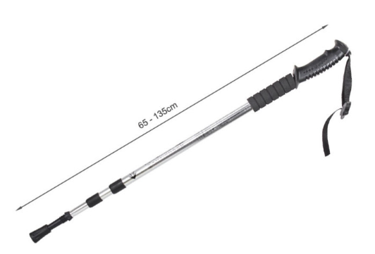 Side view of adjustable locking mechanism on trekking pole