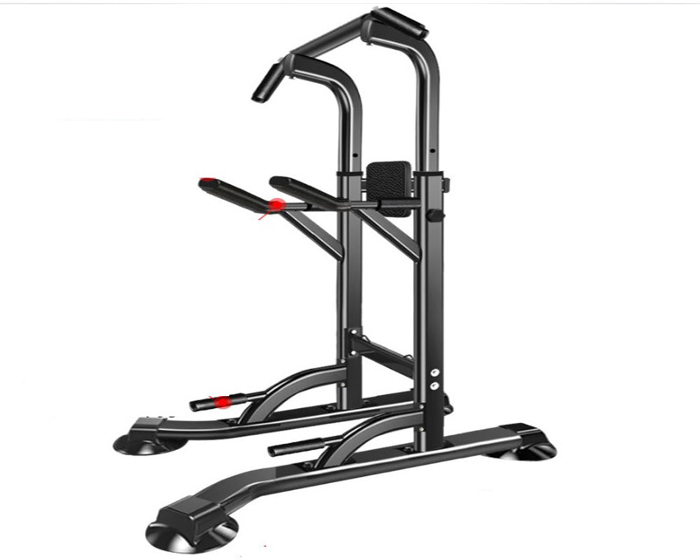 Power Tower pull up bar base with non-slip rubber feet on floor