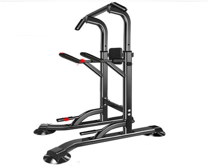 Power Tower pull up bar base with non-slip rubber feet on floor