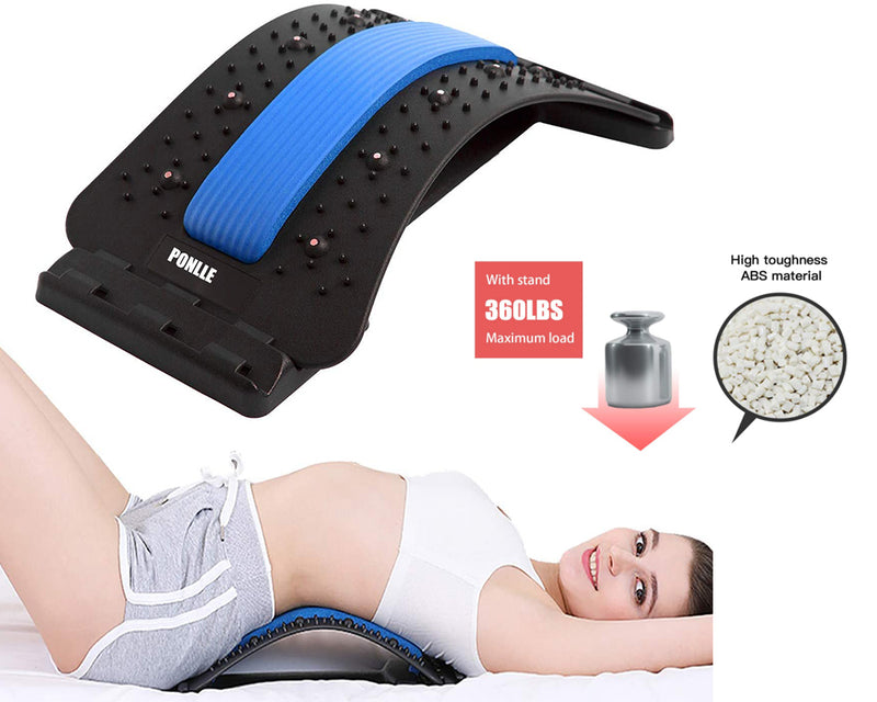 Back Spine Tractor,Lumbar Spine Back Support Stretch Waist Relax Mate Blue