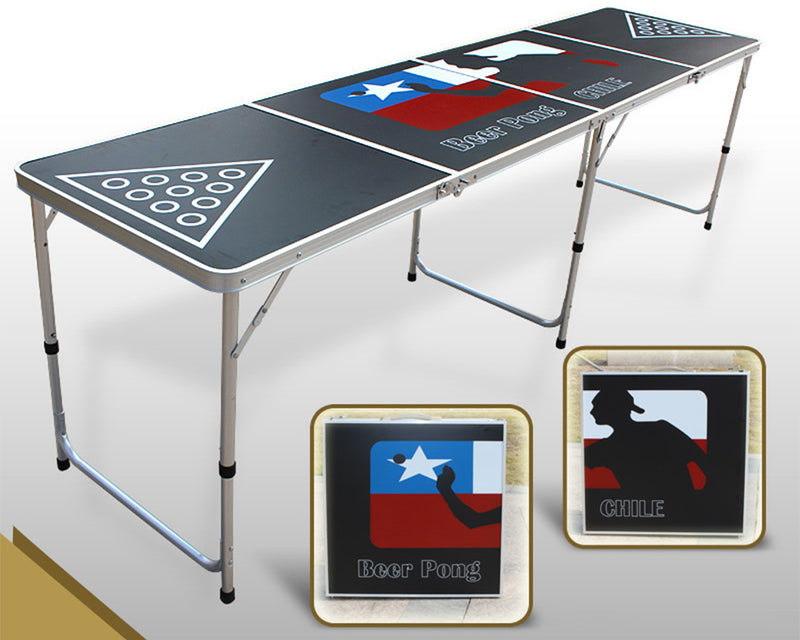 8' Beer Pong Table - Lightweight & Portable with Carrying Handles