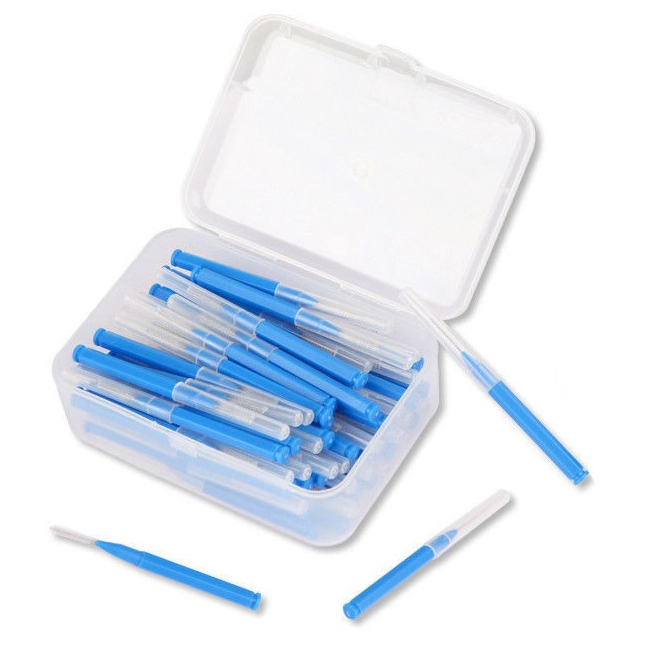 Handle of interdental brush designed for easy grip