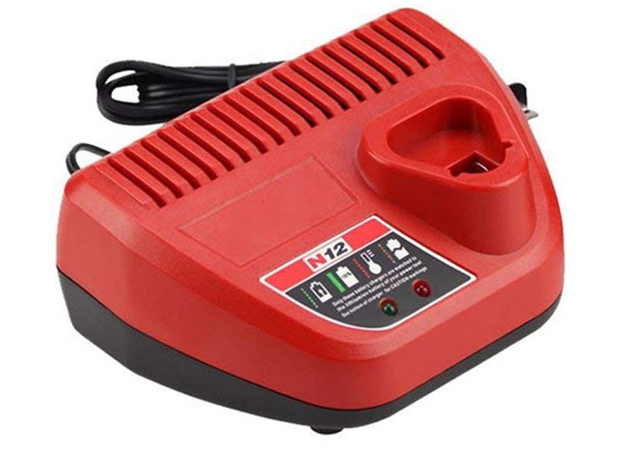 Close-up of charging slot on Replacement Milwaukee M12 charger