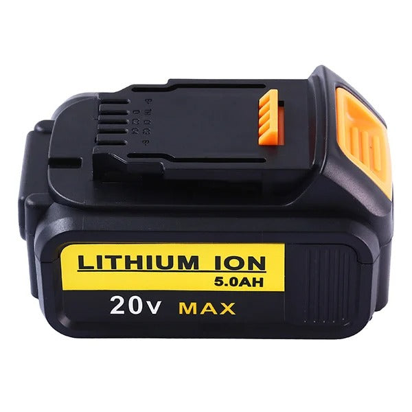 DeWalt 18V battery showing compact size and shape