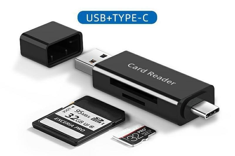 3 in 1 USB-C SD & Micro SD Memory Card Reader