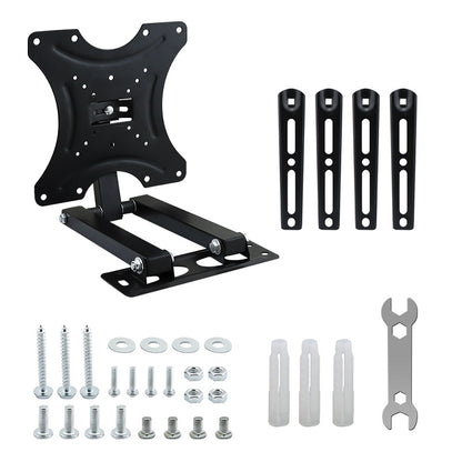 Side view of TV wall bracket folded flat against wall