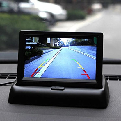 Side angle of compact car reverse camera kit for easy mounting