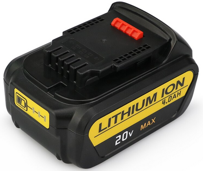 Top angle of DeWalt DCB180 40Ah battery pack