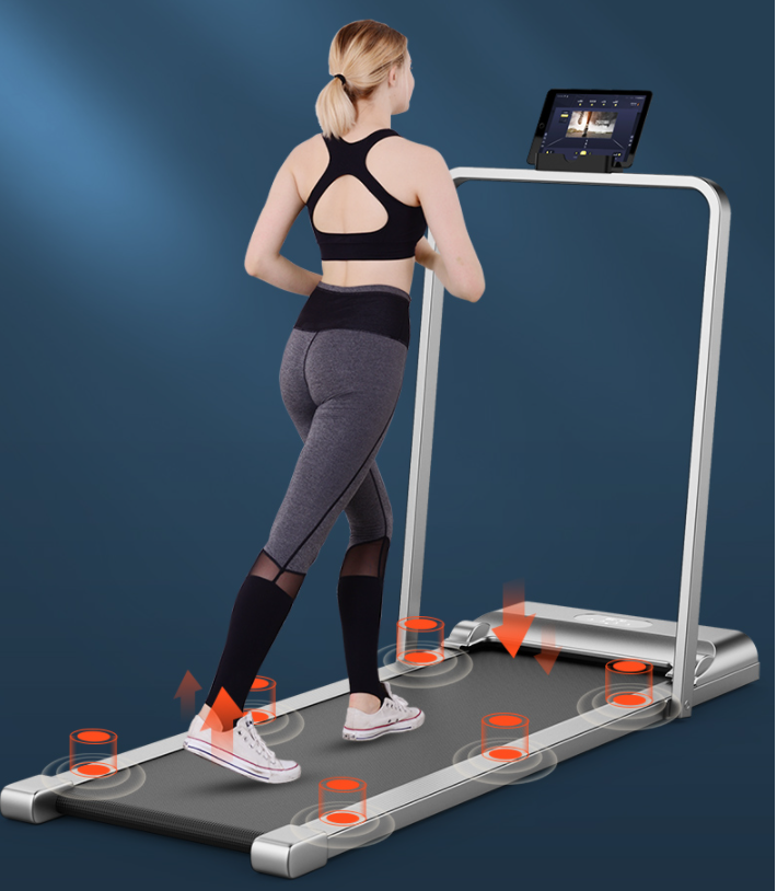 Foldable walking pad treadmill speed control on remote