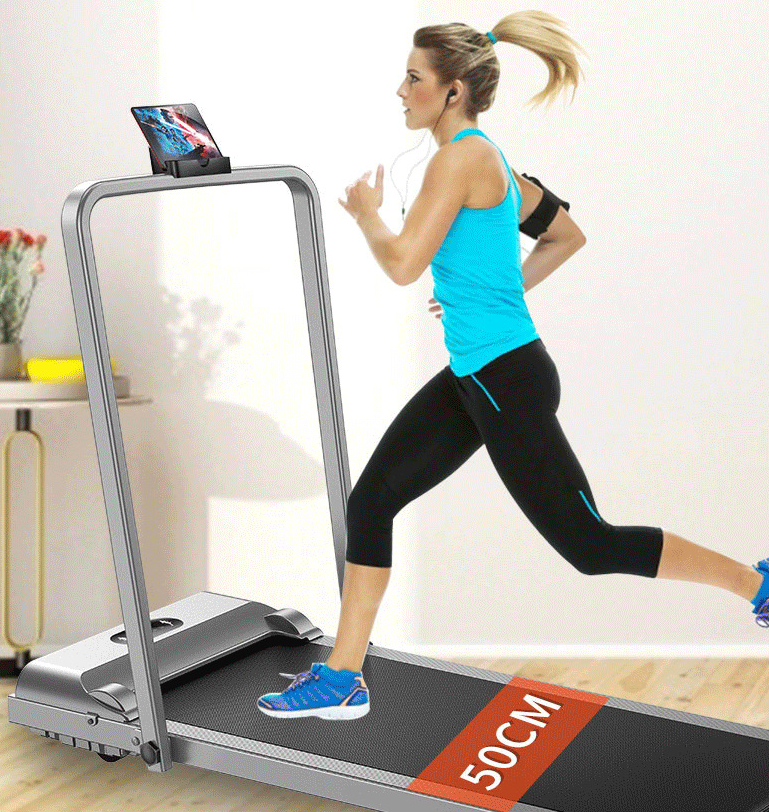 Foldable walking pad treadmill frame made from ABS and steel