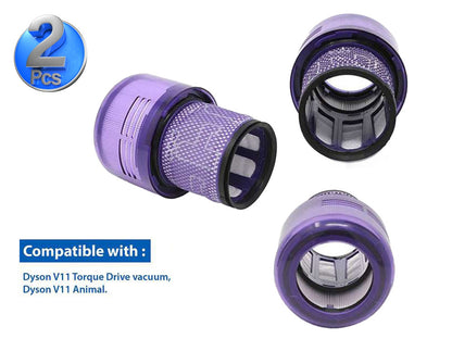 Dyson V11 filter replacement showing filter paper detail