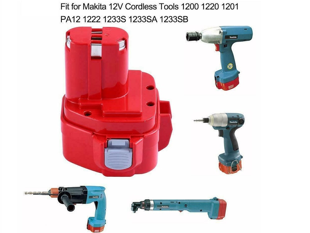 Top angle of Makita 12V 2000mAh replacement battery