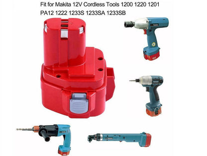 Top angle of Makita 12V 2000mAh replacement battery