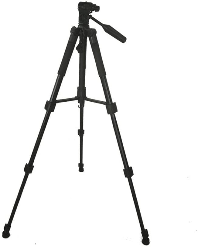 Camera tripod legs showing four section aluminium tubes in black