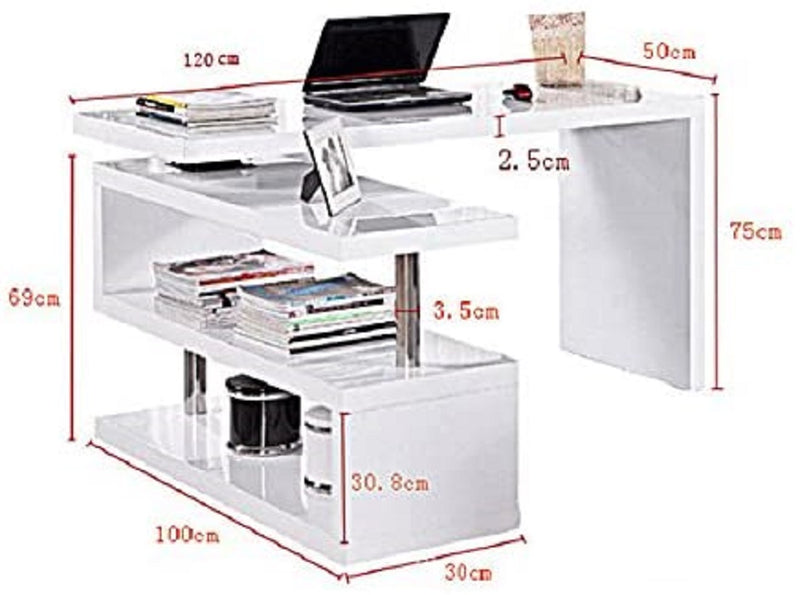 Computer Desk Table with bookshelf