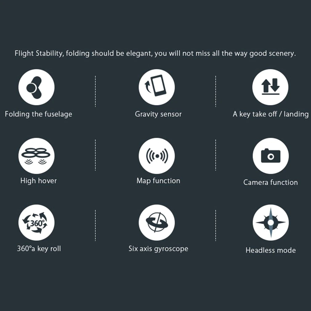 Night flight lights on drone with camera and battery glowing