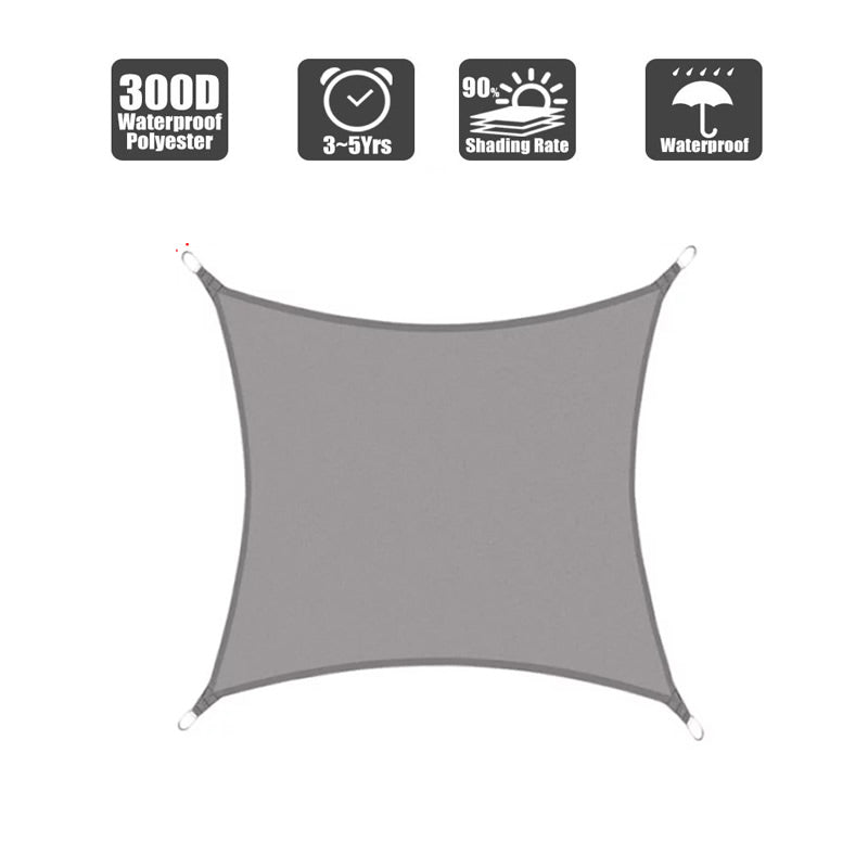 Sun Shade Sail 5x5M Grey Sunshade Cloth Waterproof