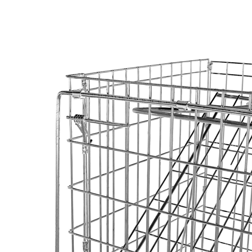 Interior view of possum trap large animal trap with smooth edges