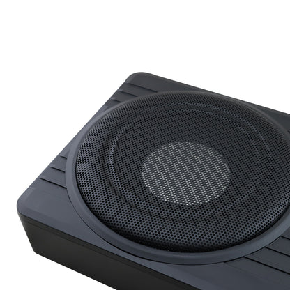 Under seat car subwoofer with rust-proof black mesh