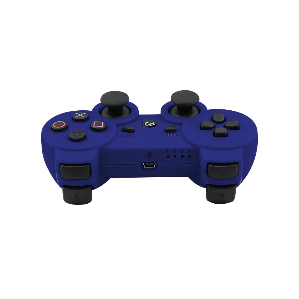 Close-up of PS3 wireless controller blue Bluetooth button