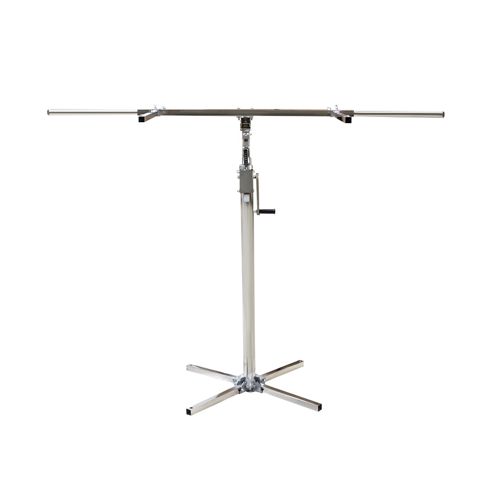 Drywall panel lifter folded for compact storage