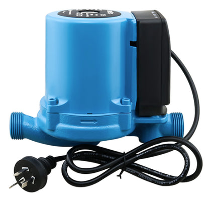 Top view of hot water booster pump 260W showing aluminium motor shell