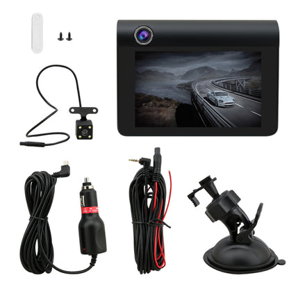 Rear view of car dash camera video recorder for parking assistance