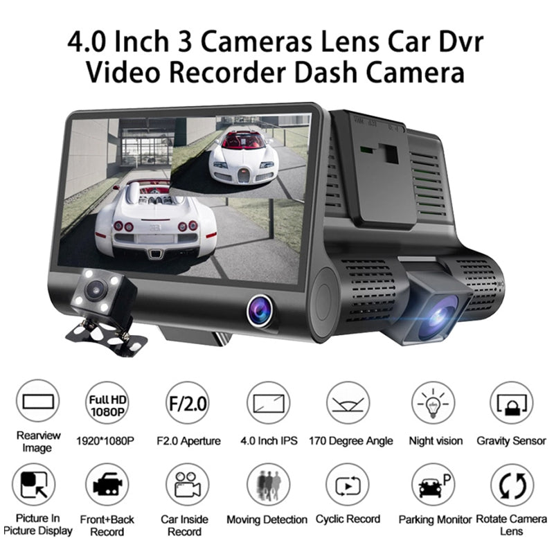 Close up of car dash camera video recorder G-sensor for collision detection