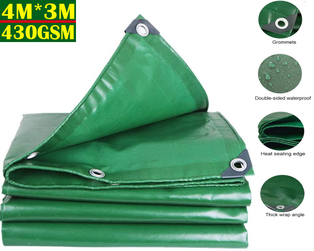 Edge of canvas tarpaulin tarp with reinforced nylon rope
