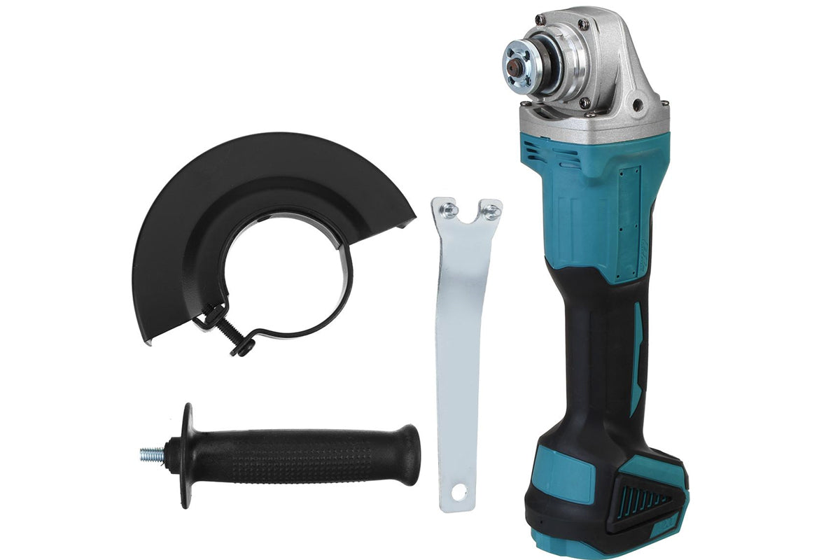 Cordless angle grinder with metal gear shell for durability