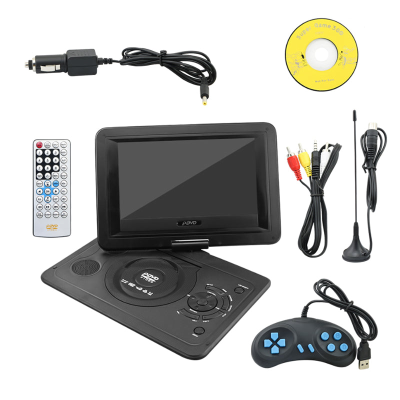 Portable DVD player playing DVD with clear 800 by 480 resolution