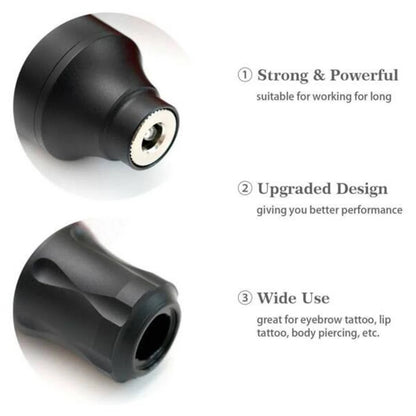 Black aluminium tattoo sprayer kit with foot pedal attached