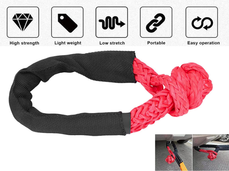 Soft Shackle Recovery Rope with Protective Sleeve