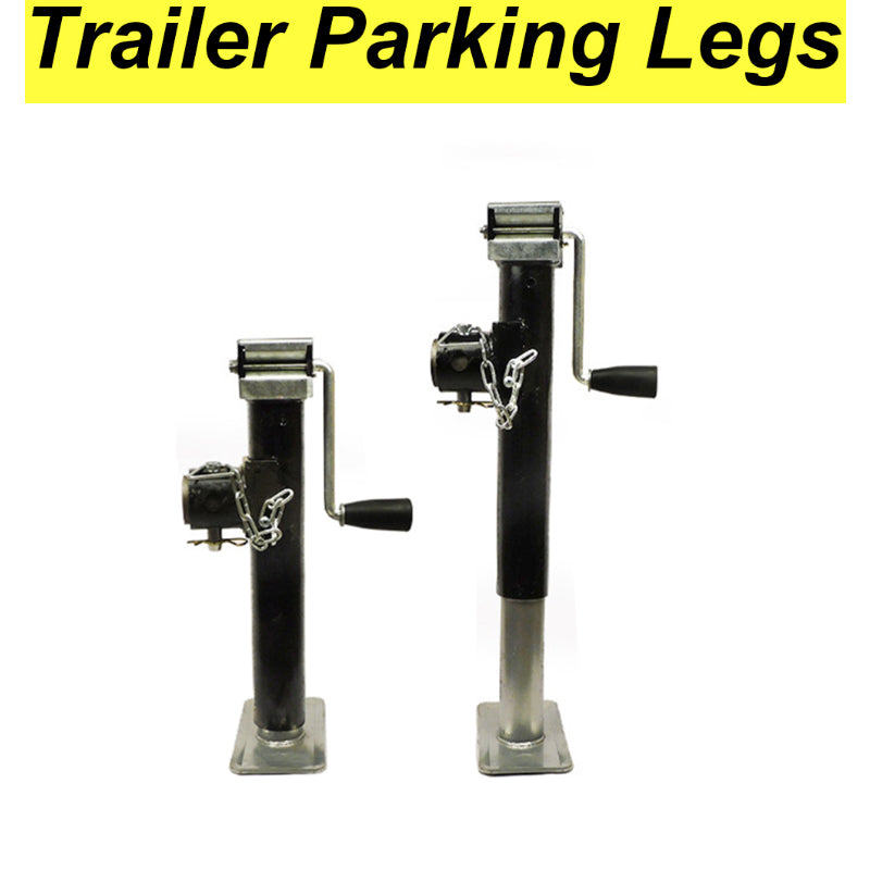 Trailer jack heavy duty showing rotatable mount for clearance