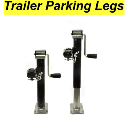Trailer jack heavy duty showing rotatable mount for clearance