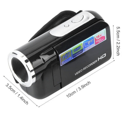 Digital camera 1080p with battery compartment open