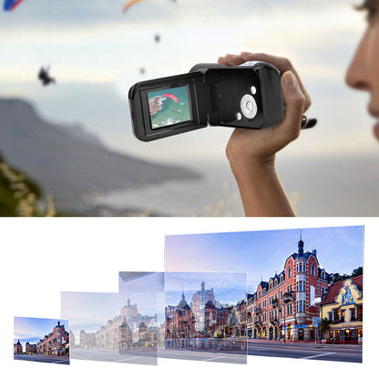 Back view of digital camera 1080p with display screen