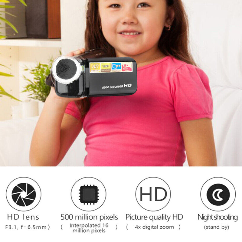 Top view of digital camera 1080p with control buttons