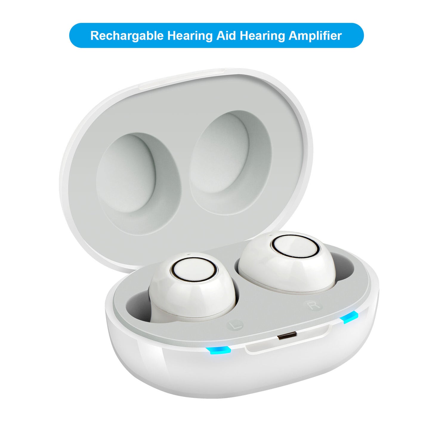 Side view of hearing aid showing discreet wireless style