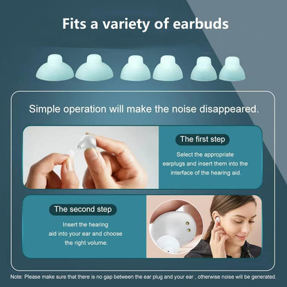 Hearing aids demonstrating noise reduction feature