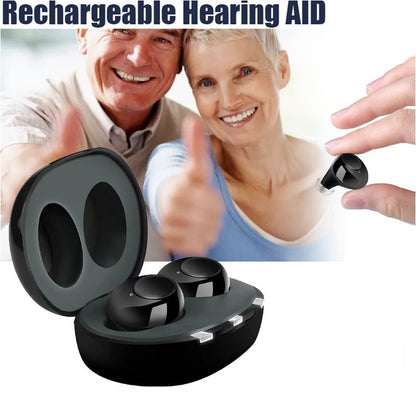 Close up of hearing aid volume adjustment buttons