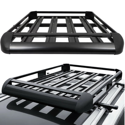 Universal roof rack basket showing assembly points